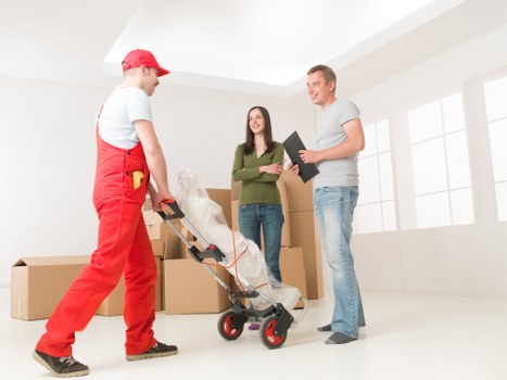 Packed boxes and moving items for Kingston customers