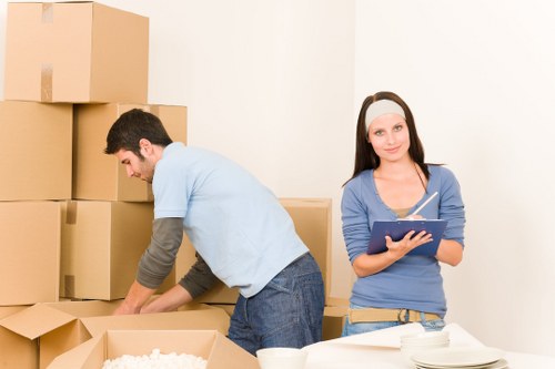 Packing supplies prepared for a flat move in Kingston Upon Thames